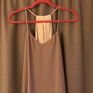 Reversible gray/light gray dressy cami